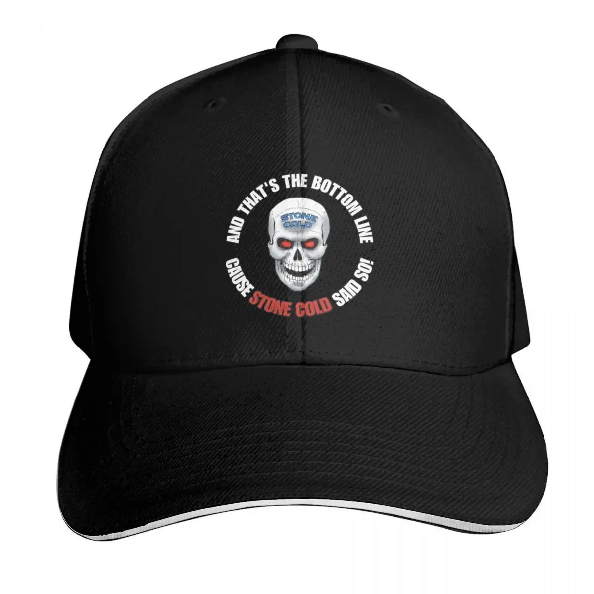 WWF LEGENDS Baseball Cap Cotton Twill Breathable Contrast Two Tone Brim Snapback Flat Bill