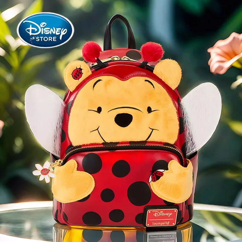 

Disney Halloween Cosplay Winnie the Pooh Backpack Cute Cartoon Mini Backpack For Girls Christmas Birthday Gift - Ladybug Winnie