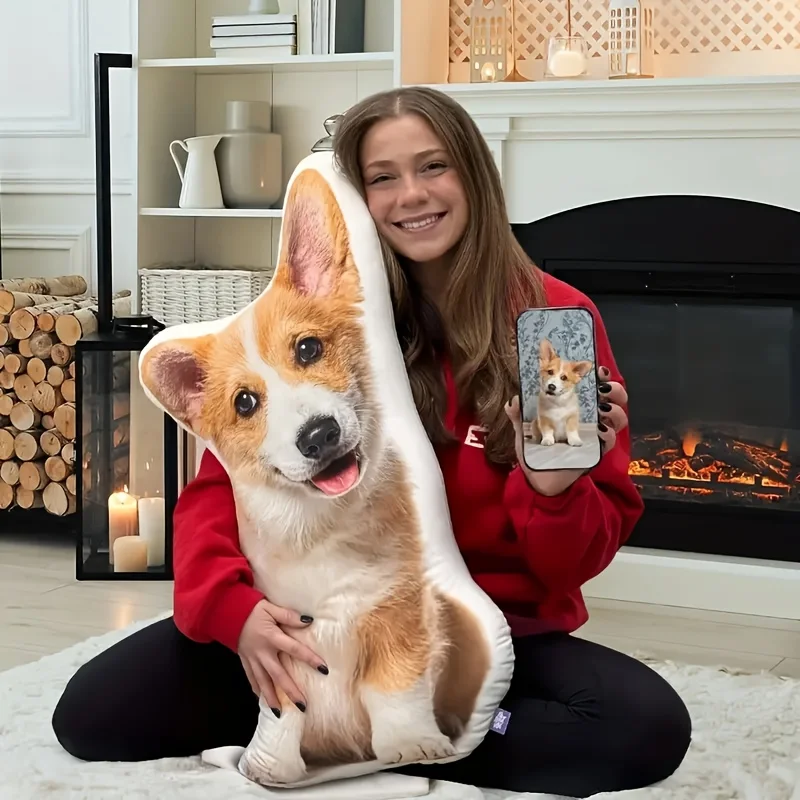 Personalized Custom Pet Photo Pillow Dog Cat Stuffed Cushion Custom Picture Pillow Pet Memorial Gift Home Sofa Decoration