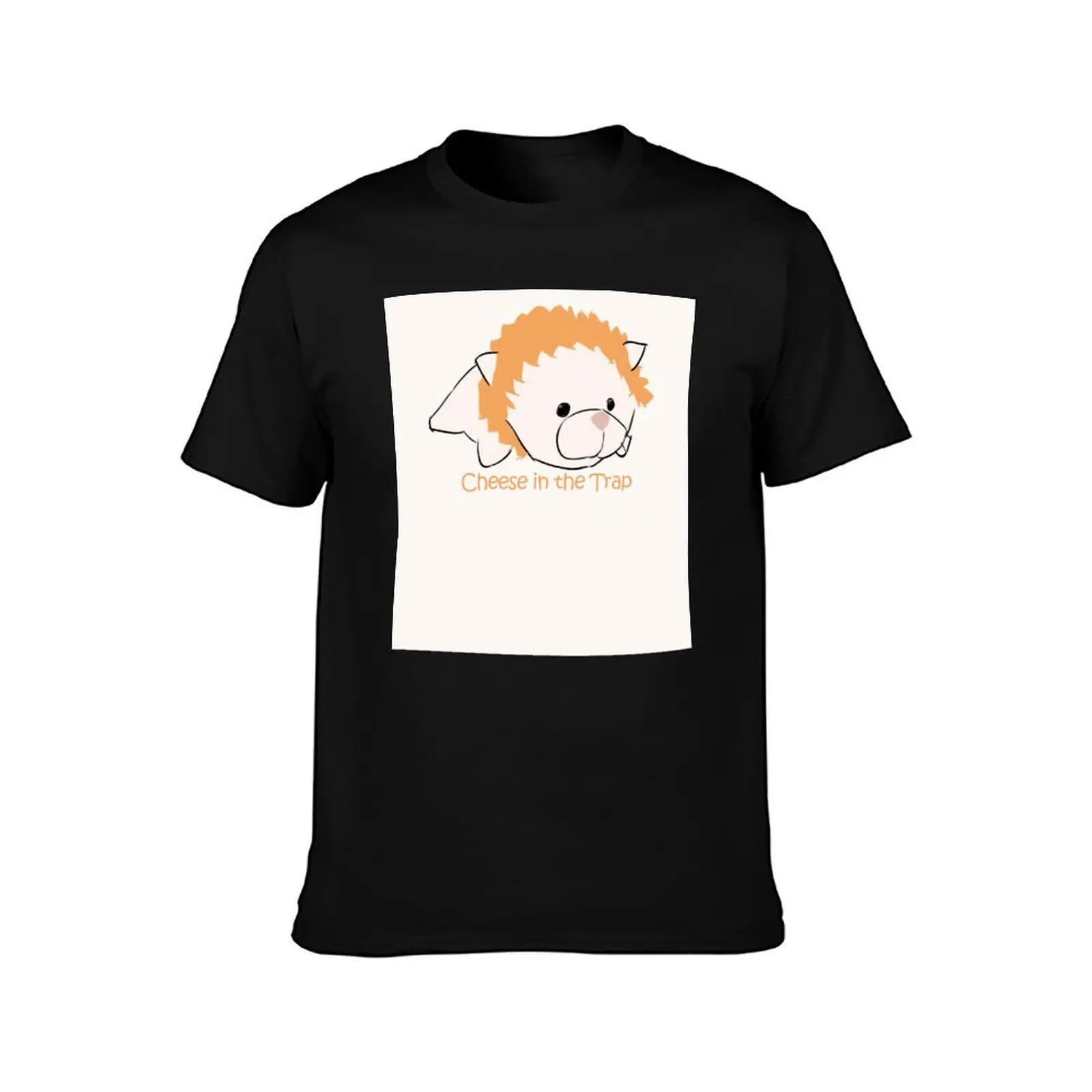 Cheese in the Trap Keychain T-Shirt, Summer Casual Cotton Tee, Oversized Streetwear Tops, Vintage Graphic Print, 100% Cotton