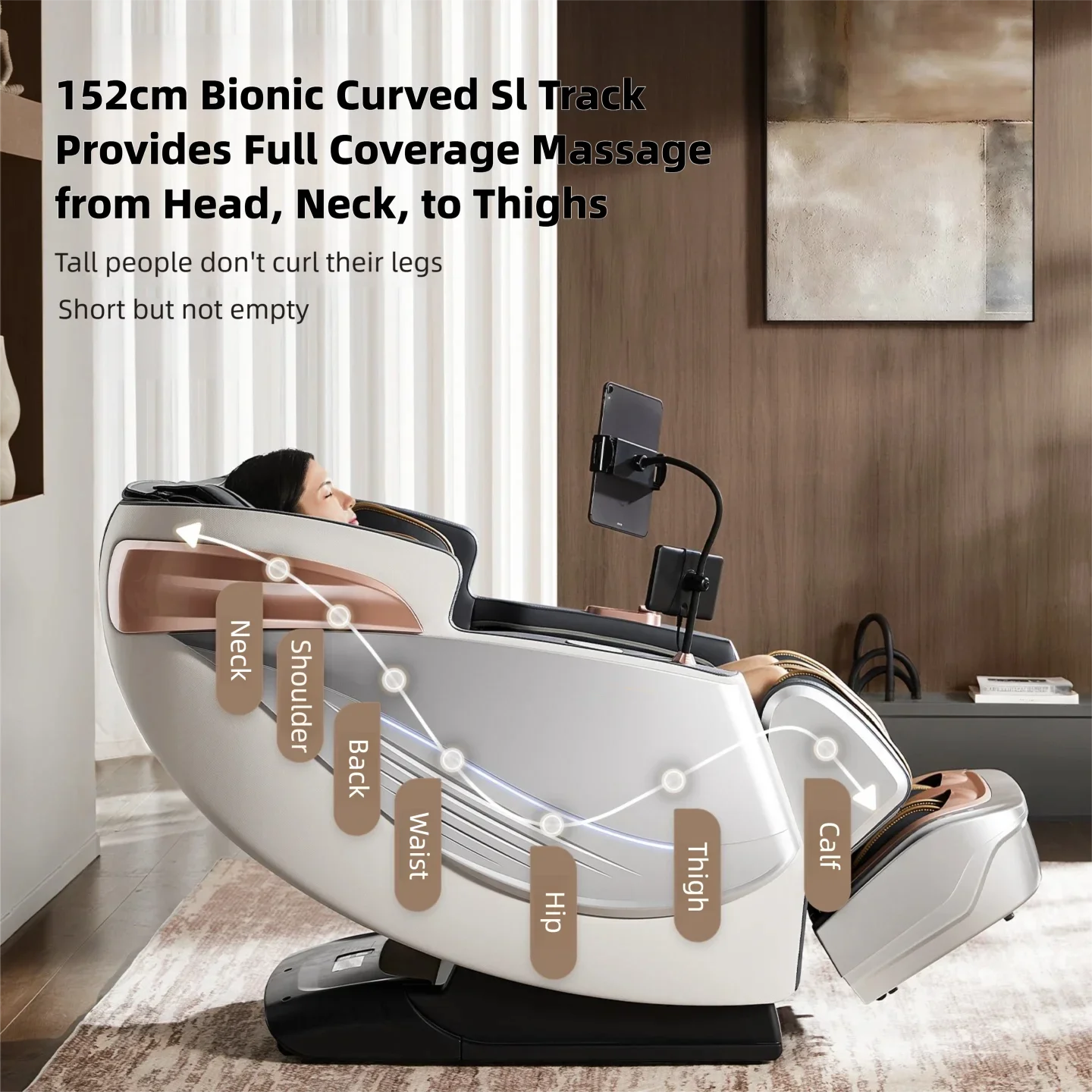 6D Smart Sensory Dual Movement SL-Track Massage Chair Thai Stretch Electric Leg Lift Leisure Sofa Zero Gravity Home Office Chair