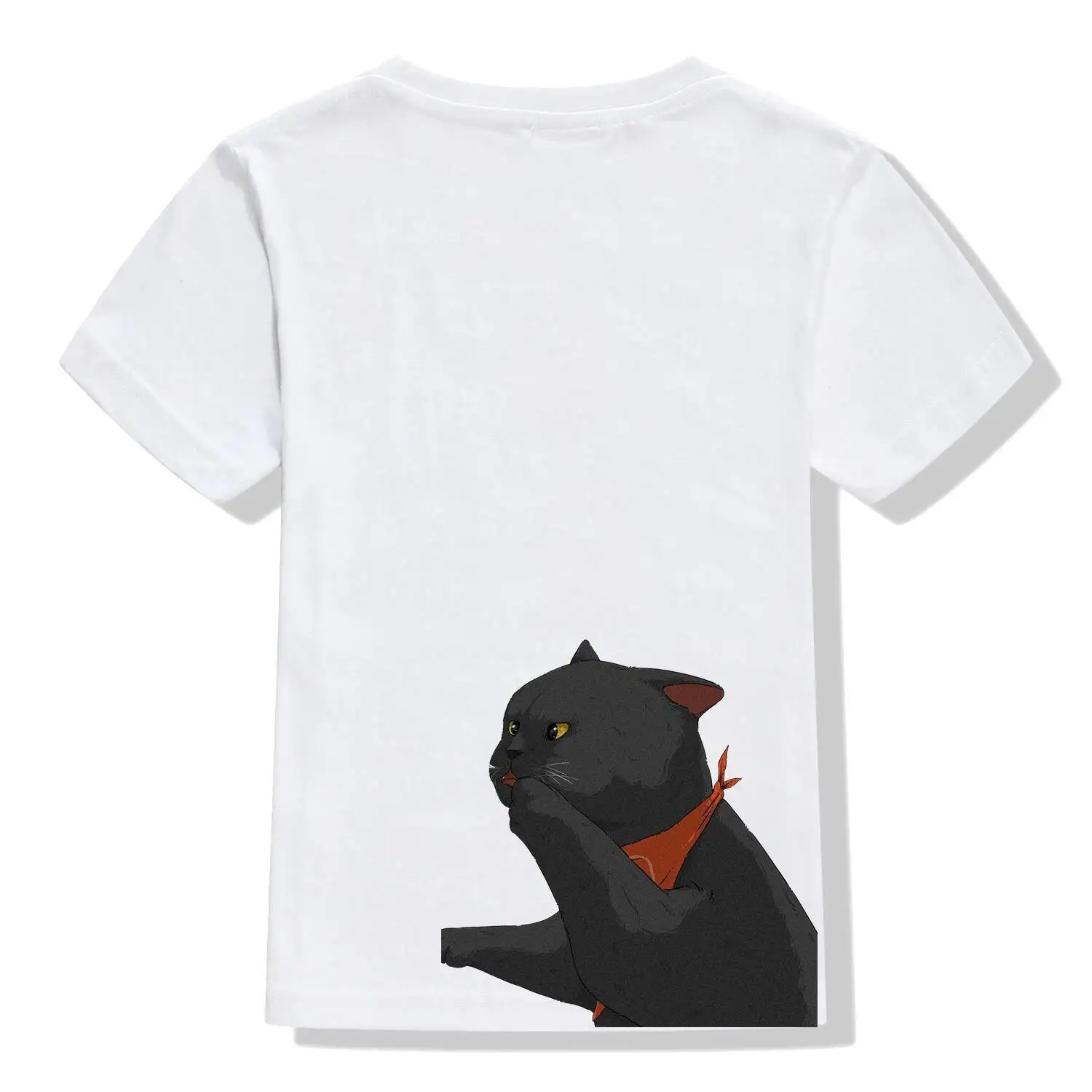 DIY Heat Transfer Patches Cartoon Cute Cat Print Striped Couple T-Shirt Custom Ironing Vinyl Sticker Two Cats