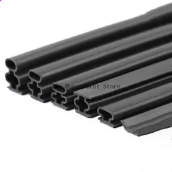 1/6M Silicone Rubber Sealing Strip Door Window Sound Insulating Strip Self-adhesive Tape 10x1/6/8/10/12/15mm Window Hardware