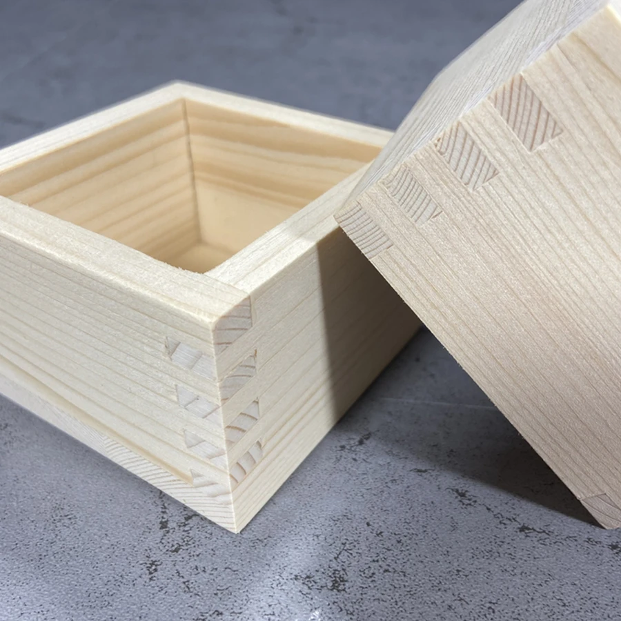 Sake Cup Square Wooden Box,Cocktail Glass