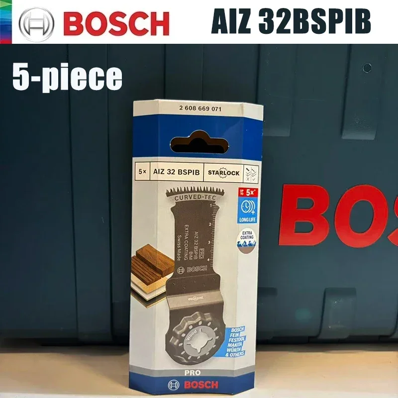 Bosch Starlock Oscillating Saw Blade 5 Pcs AIZ 32 BSPB BIM Plunge Cut Saw Blade Hardwood Multitool Saw Blades