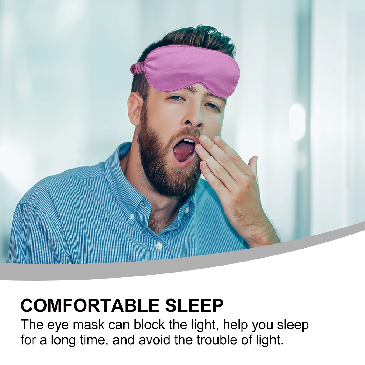 

2 pcs Silk Sleep Eye Mask Adjustable Night Cover For Adults Durable Comfortable Light Blocking Eyeshade Purple