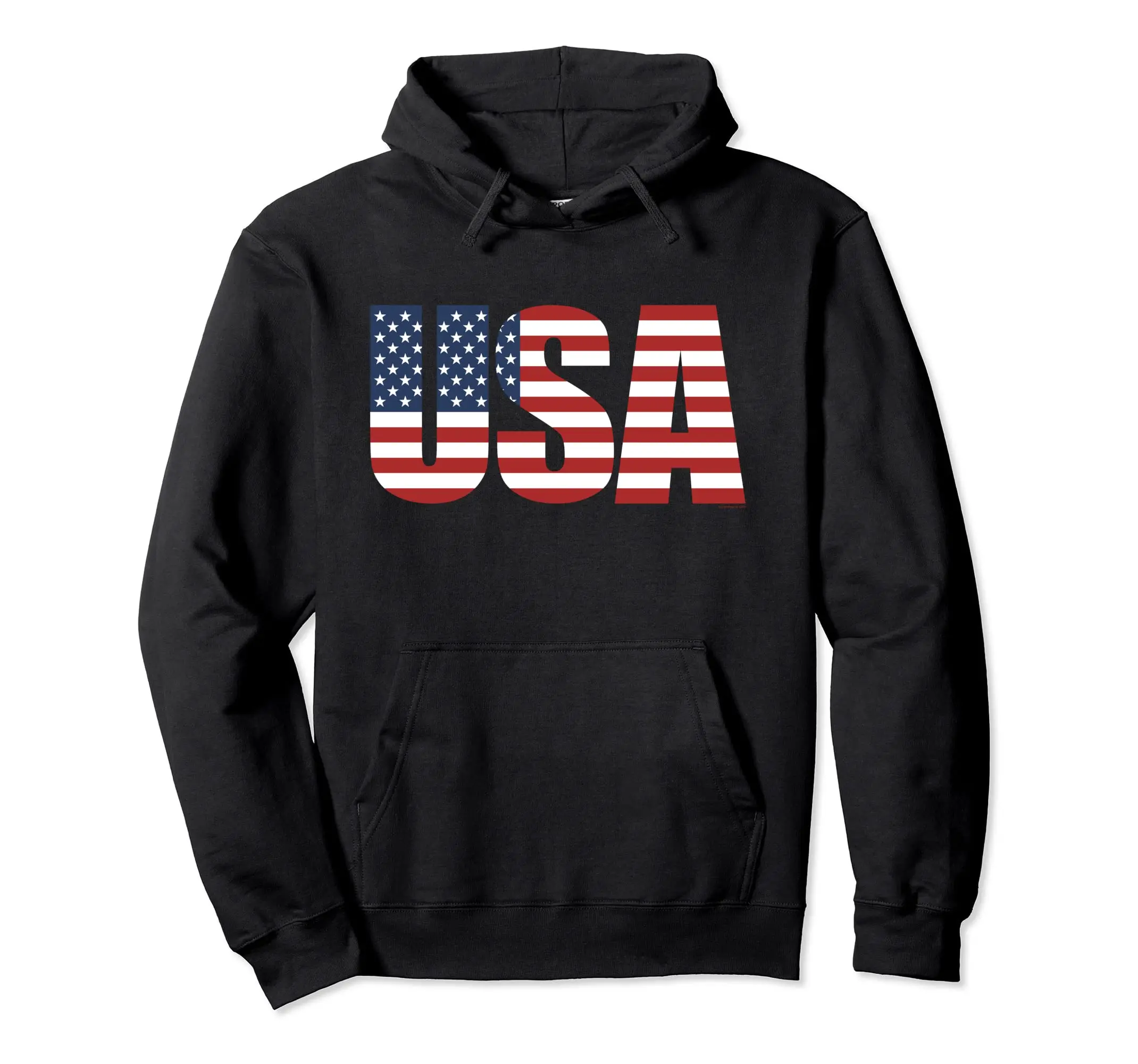 Cotton USA Hoodie Women Men, American Flag Patriotic Sweatshirt Pullover Hoodie