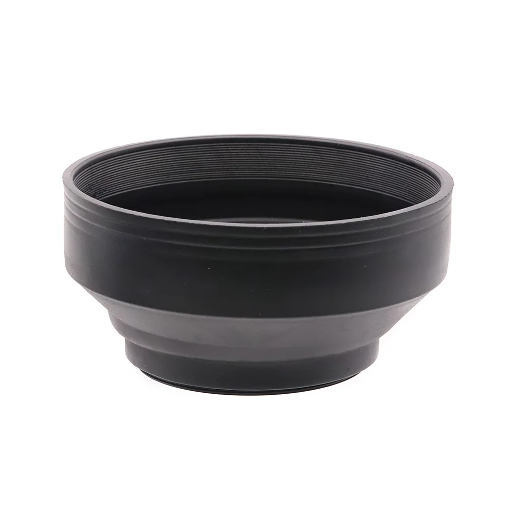 LinGo 49-82mm Adjustable Wide Angle Lens Hood 3 in 1 Collapsible Rubber Len Hoods for DSLR SLR Mirrorless Camera Accessories