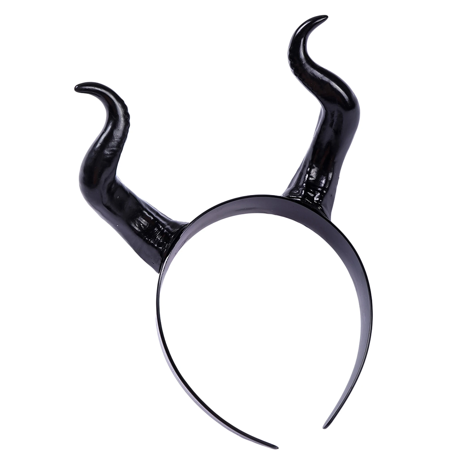 Devil Horns Headband Black Cosplay Horn Hair Hoop Gothic Beauty Halloween Hair Accessories Hairdress for Halloween Party