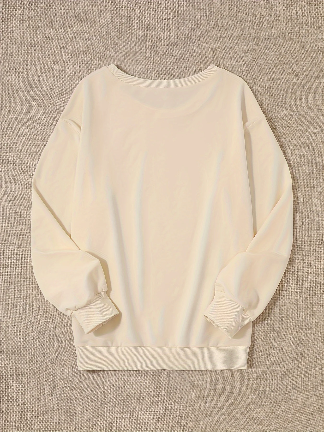 Fashion Casual Loose Simple Pattern Printing Round Neck Long Sleeve T-shirt Top Suitable for Daily Travel Comfortable Breathable