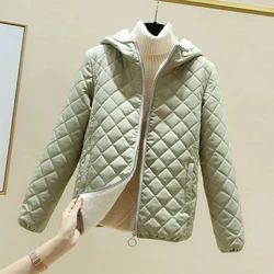 Women Jacket Black 2024 New Winter Female Korean Fleece Cotton Outcoat Padded Jacket Women Coat Thicken Hooded Parka Ladies