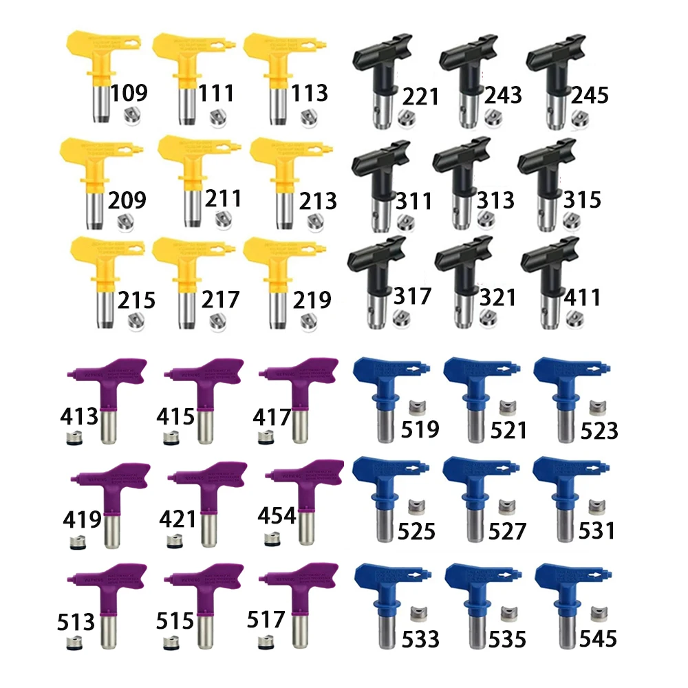 

Blue, Yellow, Purple, Black Nozzle Spray Tips Airless Spray Reversible Tip For Airless Paint Sprayer 109-545