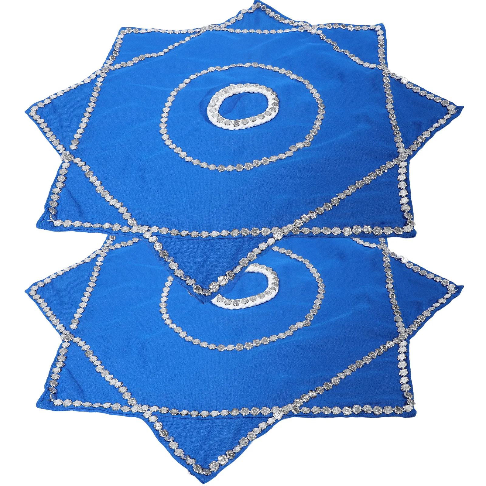 

1Pair Octagonal Folk Dance Handkerchiefs Performance Scarves Yangko Carnival Props Chinese Dance Handkerchief