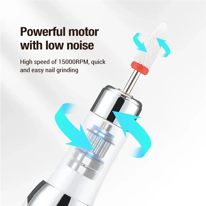 

ABMI-Electric Nail Drill Set, Nail Repair Equipment Sharpener, Professional Nail Grinding Tool Nail Remover Nail Grinder