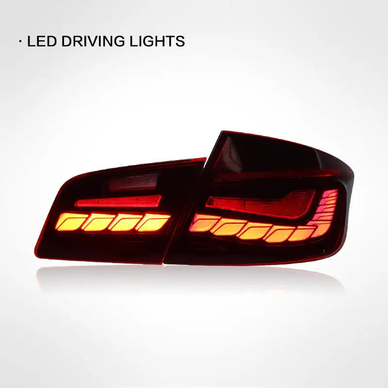 Auto for BMW 5Series F10 F18 Taillights Assembly 11-17 Modified GTS Dragon Scale LED Taillights Assembly Streamer Steering