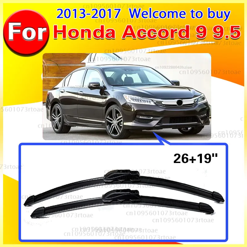 Für Honda Accord 9 9.5 2013-2017 2014 2015 2016 Scheibenwischerblätter für die Frontscheibe ‌ Hochleistungs-Scheibenwischer ‌   26"+19"