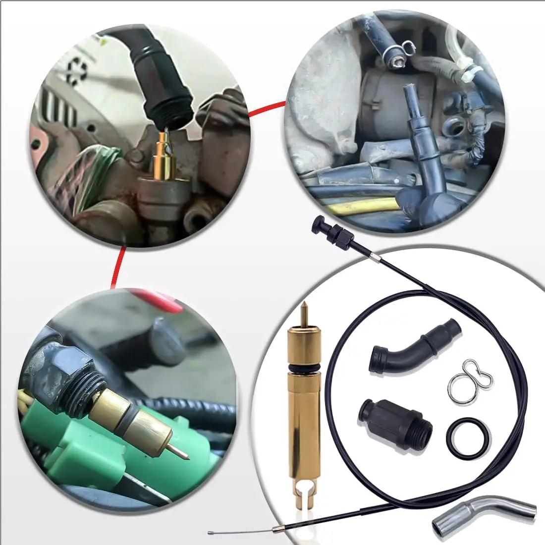 Choke Cable and Starter Valve Plunger Kit Compatible With for Honda TRX450 Foreman 450 es 1998 -2004