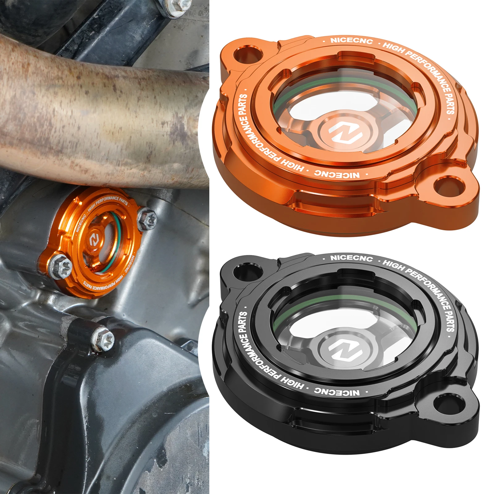 

For 2014-2023 KTM 1290 Super Duke R/GT Transparent Oil Filter Cover for KTM 1290 Super Adventure R S T 1290 SAR SAS 2013-2024