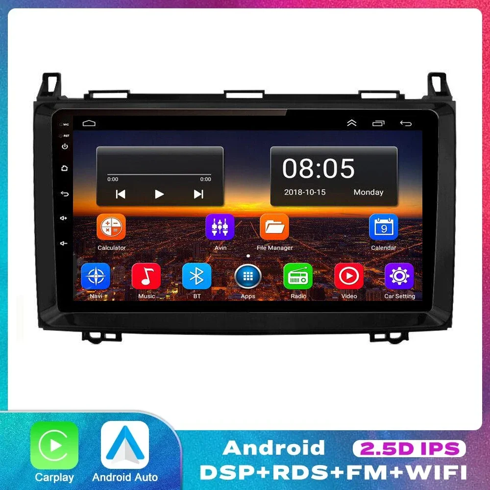 

4GB+64GB Android 13.0 Car Multimedia Player Navigation GPS Radio for Mercedes Benz B200 B Class W169 W245 Viano Vito W639