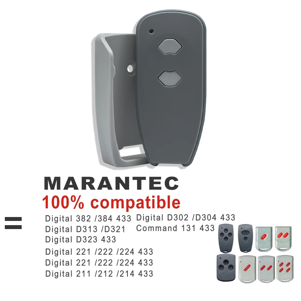 Clone MARANTEC D382 D384 433MHz MARANTEC Digital 232 224 221 212 231 222 214 211 313 Garage Door Remote Control