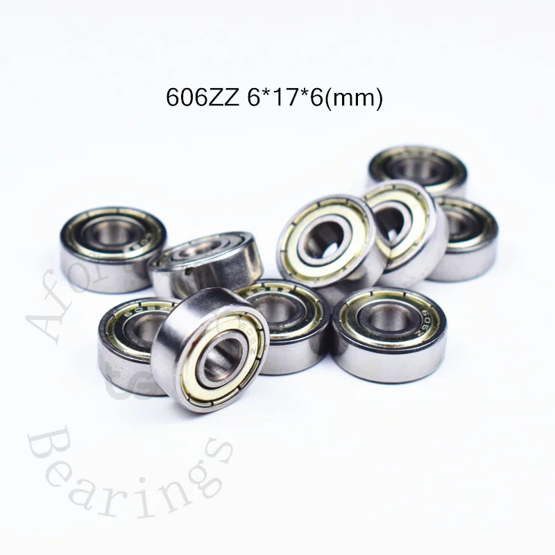 606ZZ 6*17*6(mm) Bearings 10pcs Chrome Steel Metal Sealed High Speed Mechanical Equipment Parts