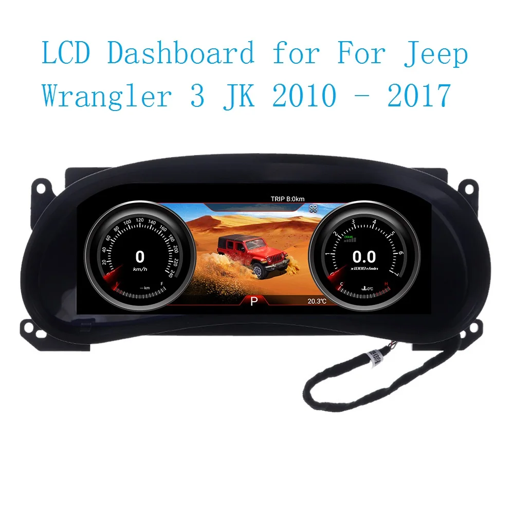 

For Jeep Wrangler 3 JK 2010 - 2017 Car LCD Dashboard Digital Cluster Instrument Panel Multifunctional Speedmeter Player