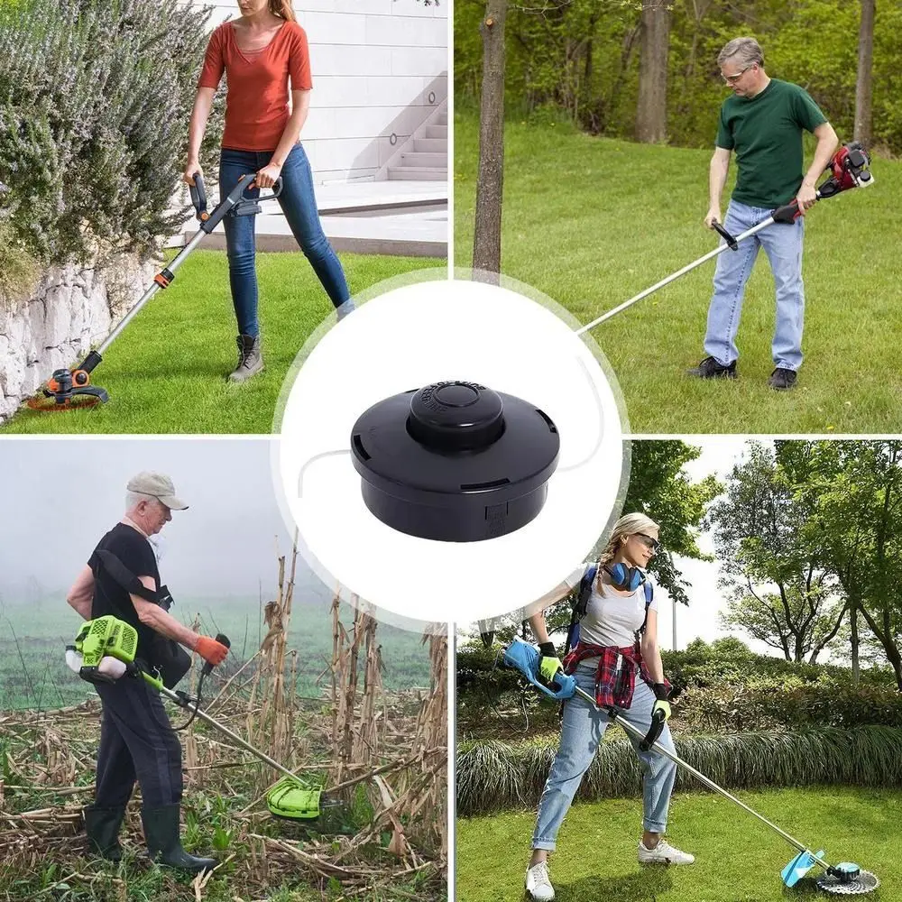 استبدال رأس تشذيب العشب الموفر للوقت من البلاستيك المقسى سهل التركيب رأس جزازة العشب عملي عالي الكفاءة