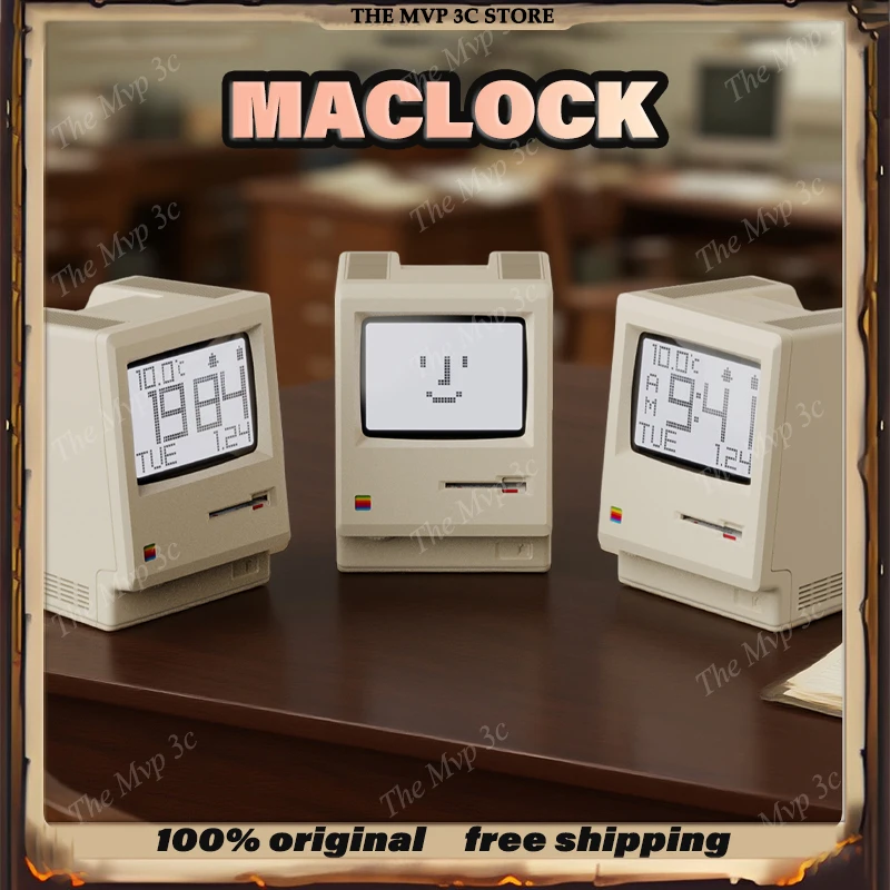 

Лидер продаж WONDERBOY Maclock ретро часы индивидуальный ретро будильник винтажные компьютерные настольные часы декоративный орнамент подарок