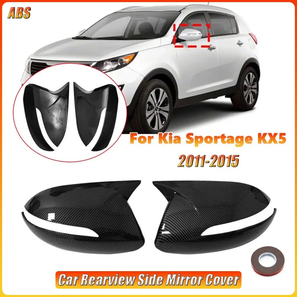 

Car Rearview Side Mirror Cover for Kia Sportage KX5 2011 2012 2013 2014 2015 Wing Cap Exterior Door Housing Shell Trim ABS