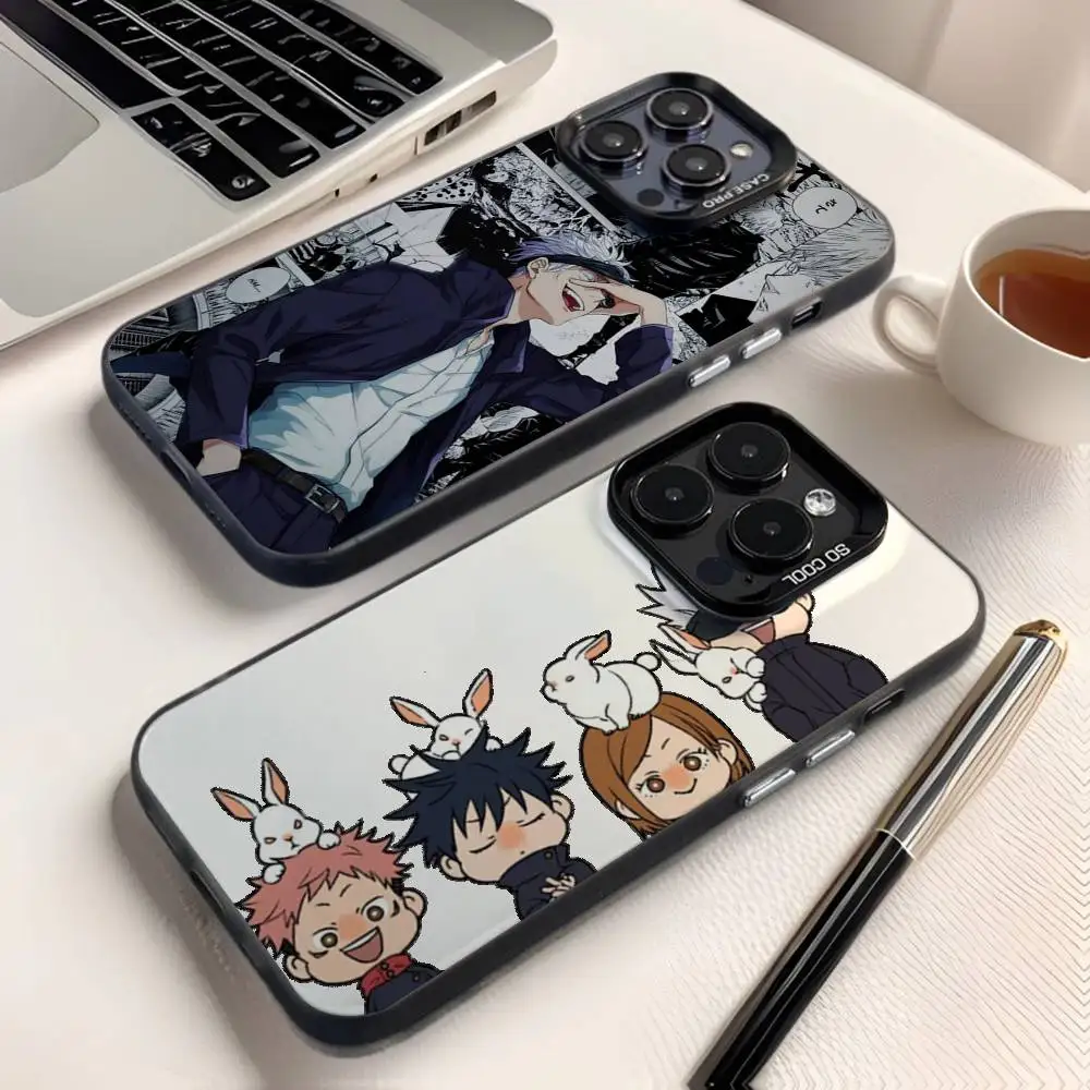 

Anime J-Jujutsu Kaisen Phone Case For iPhone 16,15,14,13,12,11,8,7,Pro,Max,Plus,Mini,XS,SE Anti Fall Black Matte Hard
