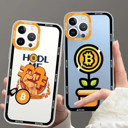 Bitcoin Phone Case For iPhone 11 12 Mini 13 14 Pro Max Transparent Shell