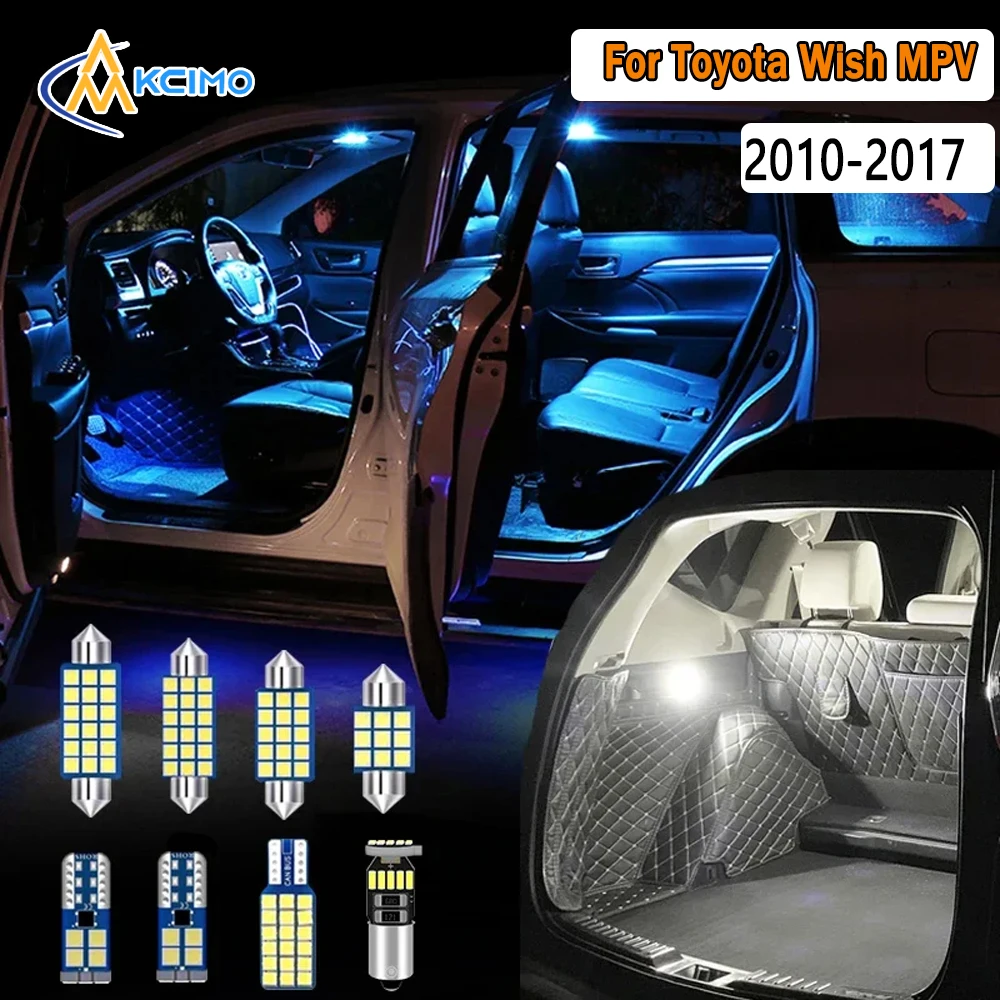 

Canbus LED Interior Light Kit For Toyota Wish MPV 2010-2017 Super Bright Dome Map Door Lights Easy Install Bulbs Set