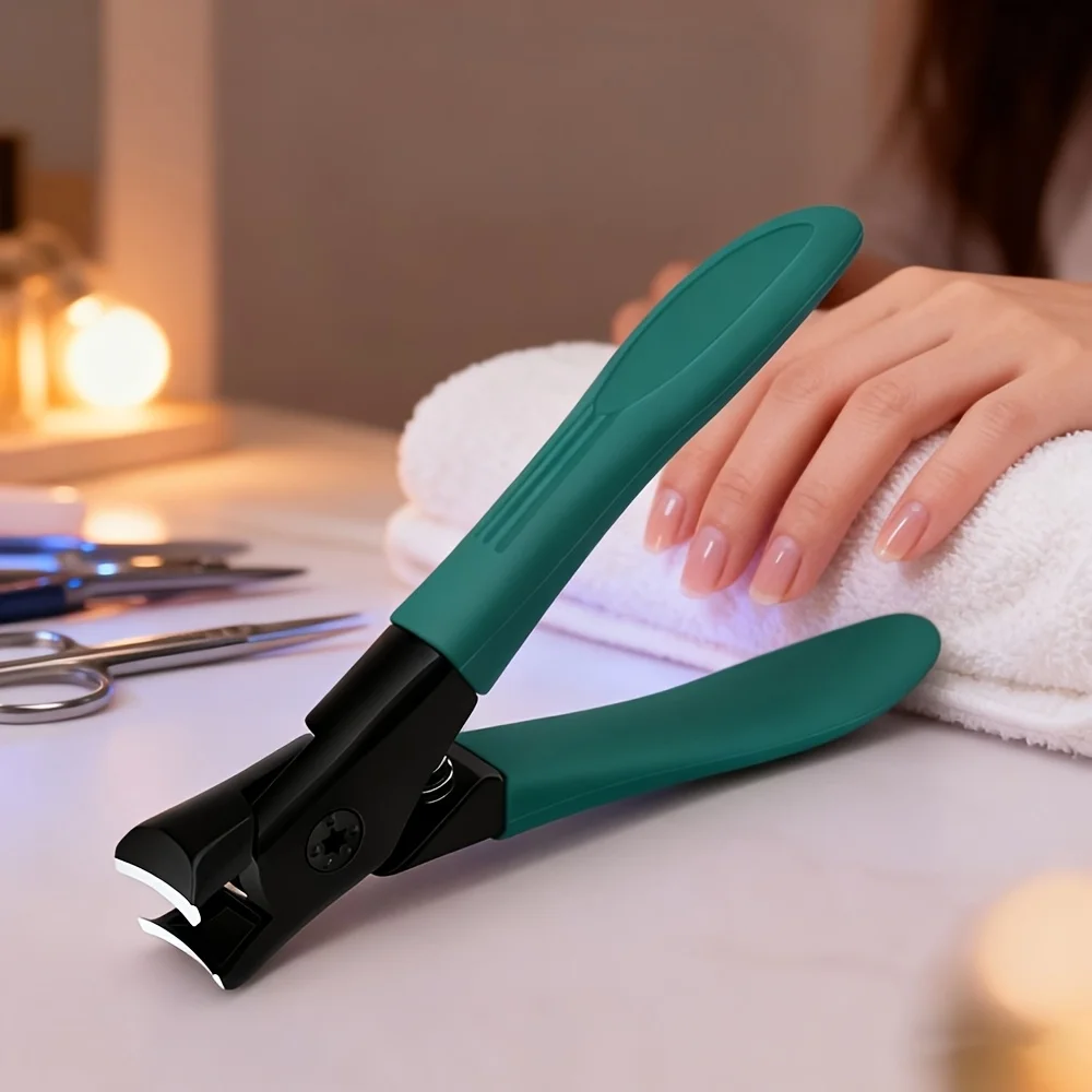 2Pcs Wide Opening Stainless Steel Nail Clippers Personal Care For Household Hard Sharp Wide Jaw Manicure Essential Grooming Tool