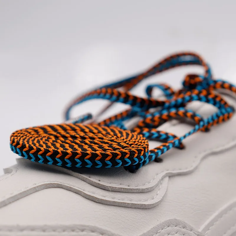 Weiou Laces 4MM Orange Blue Black Woven High-quality Laces Jogger Pants Cord High Tensile Strength String Sneaker Kids & Adults image 5