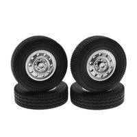 4Pcs Rubber Wheel Tire Tyre for WPL D12 Mini 1/16 RC Drift Truck Car Spare Parts