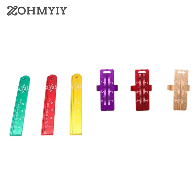 

1PC Dental Ruler Colored Alloy Aluminum Ring Ruler Oral Root Canal Measuring Ruler Dental Root Canal Measurement Ruler