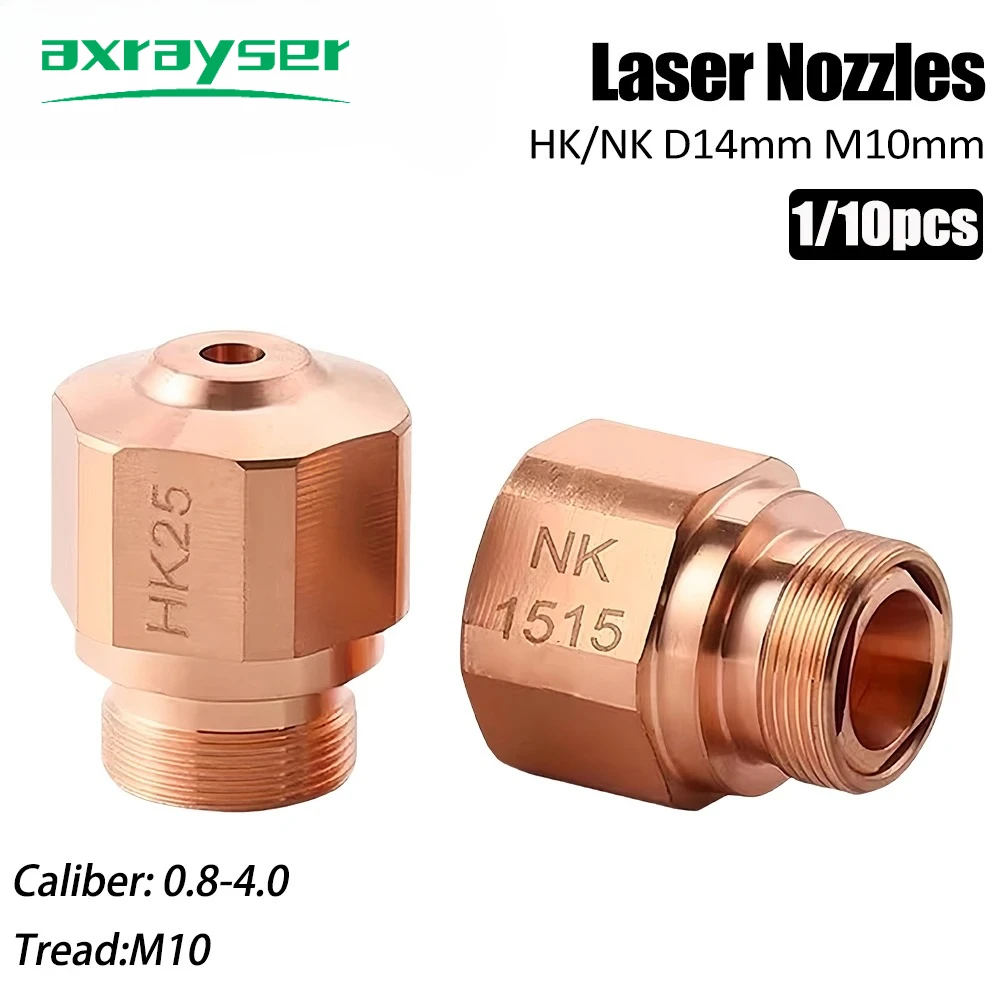 

1/10pcs NK HK Series Laser Nozzles D14 Single/Double Layer Caliber 0.8-4.0mm Thread M10 for Fiber Cutting Head HK15 3-01912