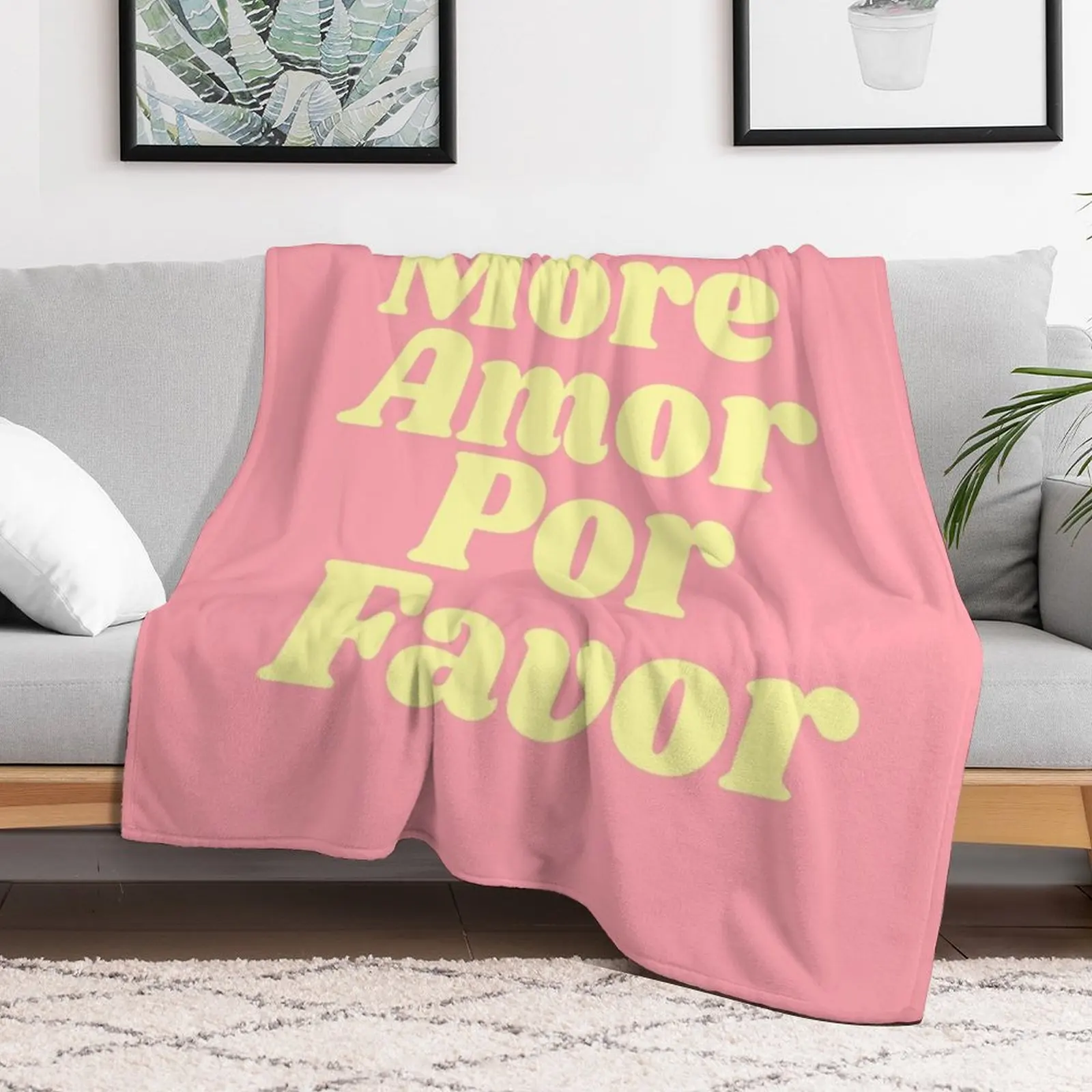 More Amor Por Favor (Pink tone) Throw Blanket Summer Beddings Blankets For Baby Blankets