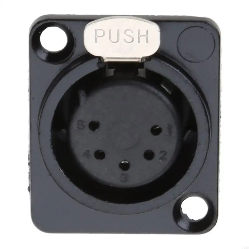 J1HD 5-Core XLR موصل أنثى مقبس مقبس مقبس مثبتة نوع مربع قاعدة مربعة