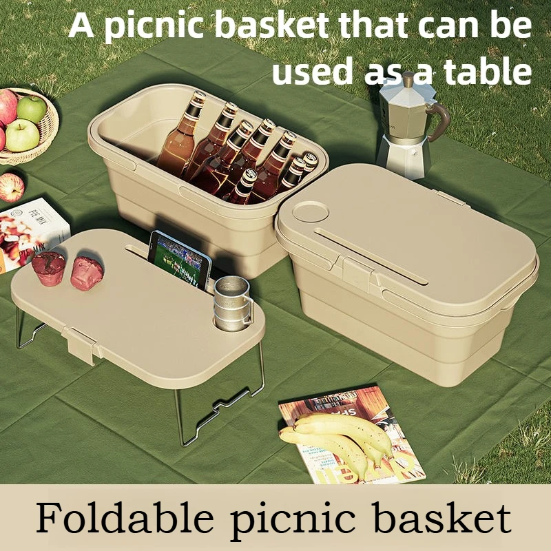 

Этот складная корзина для пикника на открытом воздухе с функцией портативности и универсальности, подходящая для сценариев по кемпингу и пикника.