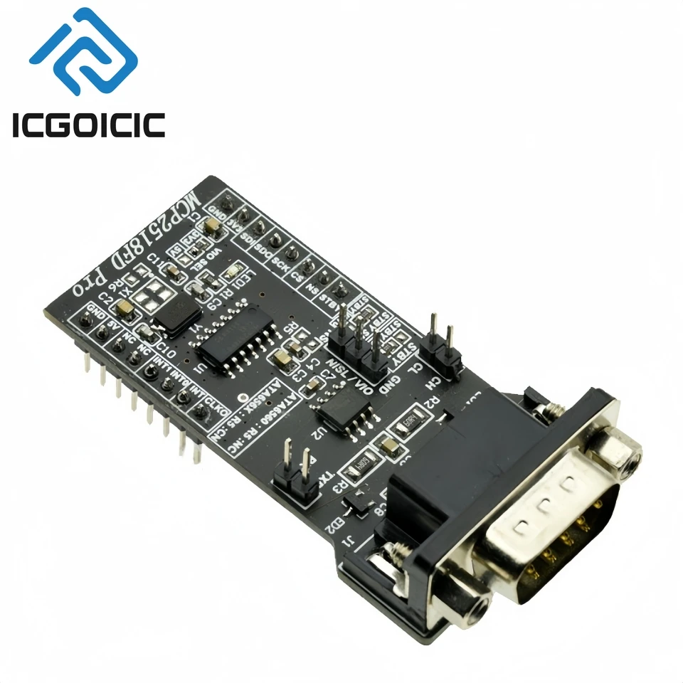 SPI to CAN FD Module – MCP2518FD + ATA6560, Up to 8Mbps, 3.3V/5V, Arduino Compatible, CAN Bus Adapter for Industrial IoT