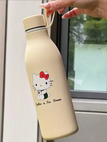 New Hello Kitty Joint Stainless Steel Mug Cute Girl Portable Student Kitty Min Mug Outdoor Portable Sports Cup Gift Replica Cup