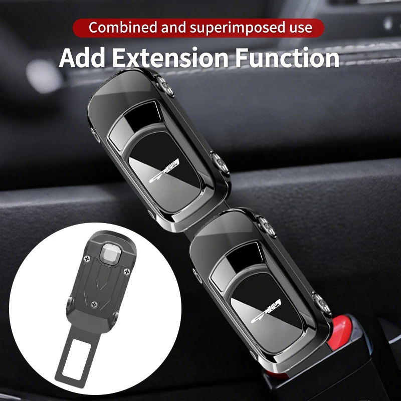 Extensor de Fivela de Cinto de Segurança Metálico para Carro, Clipe de Trava de Cinto de Segurança Interno para KIA GT Line Forte Seltos K5 Sportage Ceed Soul Cera