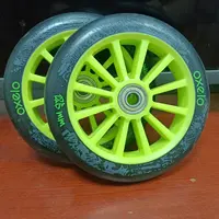 Dos ruedas de patines/scooter de 5 pulgadas (125 mm) para scooters infantiles: ruedas auxiliares originales de PU silenciosas y duraderas