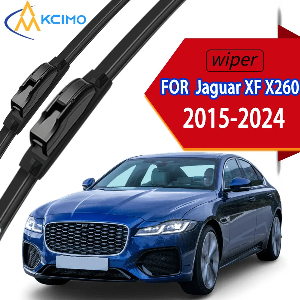 

2Pcs front windshield wiper blades for Jaguar XF X260 2015-2024 , made of premium natural rubber for quiet, streak-free wiping