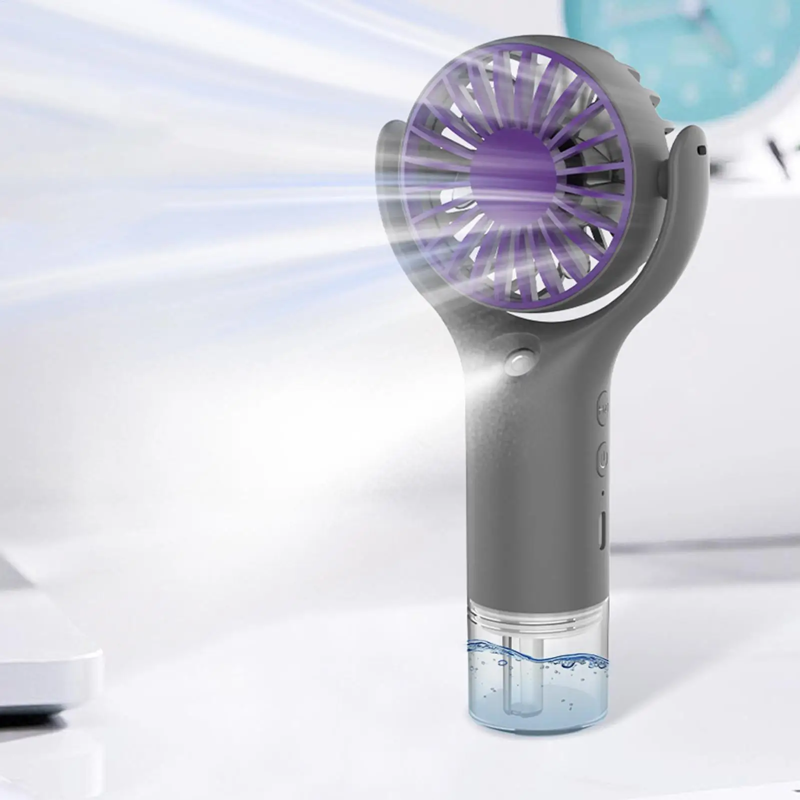 Portable Water Mist Fan Mini Handheld Fan USB Charging Spray Fans Portable Personal Hand Held Small Cooling Fan for Outdoor - view 2