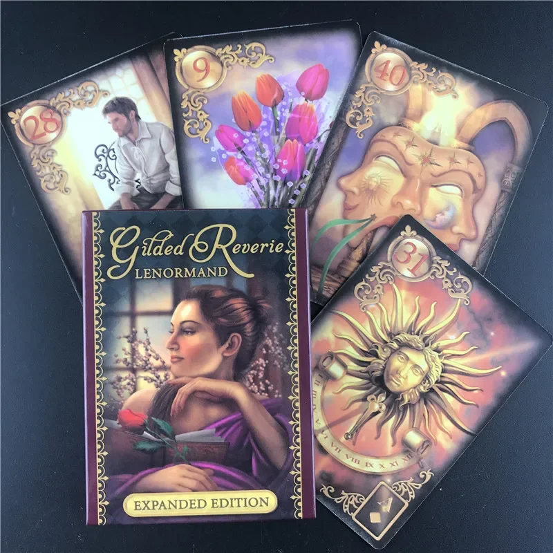 Gilded Reverie Lenormand: Expanded Edition Mass Market Paperback With Online Guidebook For Children Audit Games