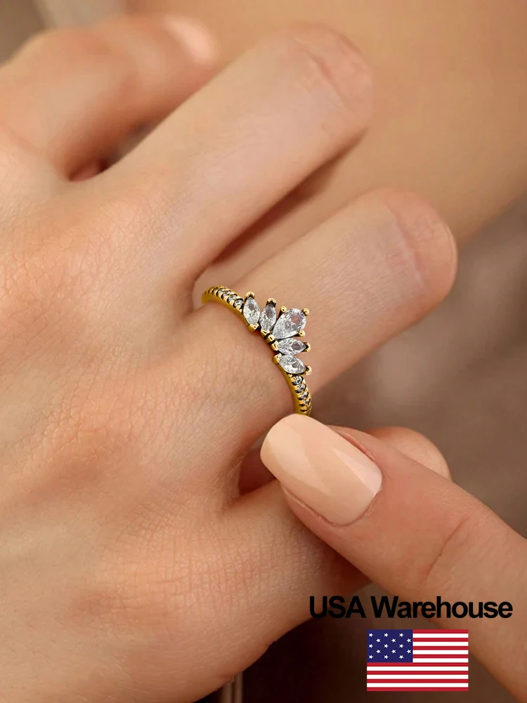 

925 Sterling Silver Luxury Brilliant Zircon Exquisite Crown Ring For Women Engagement Wedding Luxury High Quality Fine Jewelry
