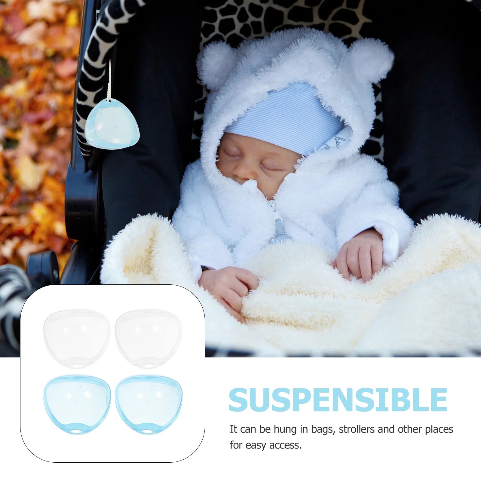 

4pcs Pacifier Box Reusable Portable Baby Pacifier Holder Case For Travel Storage Container Infant Feeding Accessories