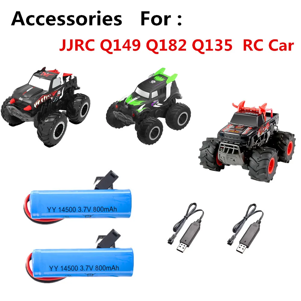 JJRC Q149 Q182 Q135 RC Car Accessories Battery 3.7V 800mah SM-2P Plug /USB charging cable /  Use For: Q149 Q182 Q135 RC Car